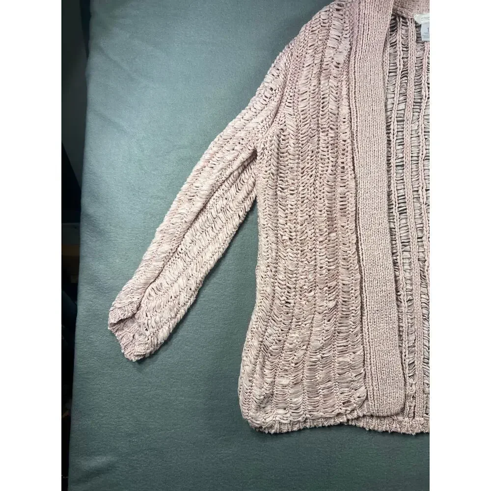Chico's Moonlight Mauve Jenna Cardigan Sweater Women's Size 1 XXS Elegance